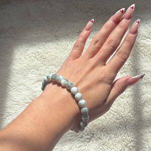 Moss Agate Crystal Bracelet Emotional Balance | Grounding Energy | Abundance |